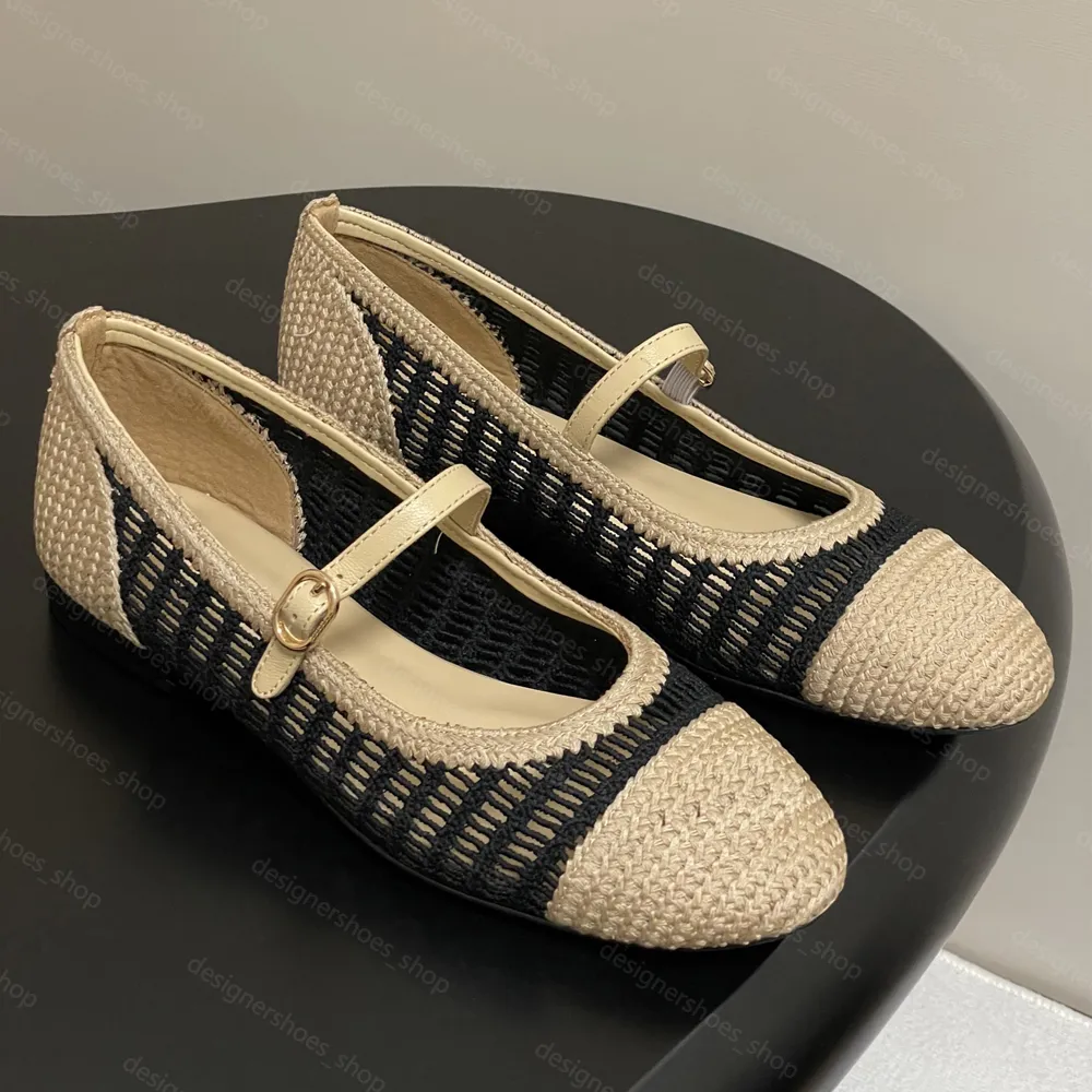Mary Jane Designer Pumps: Women's Ballet Flats, Hollowed Espadrilles, and  Woven Flat Shoes with Mesh High Heel Breathable Dress Shoes (1cm 5cm
