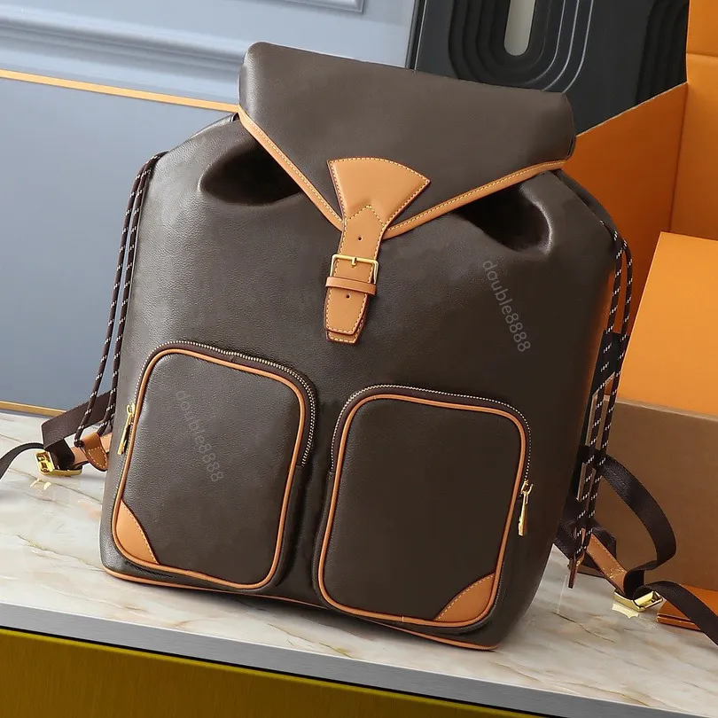 Fashion designer backpack medium size genuine leather satchel with hasp ...