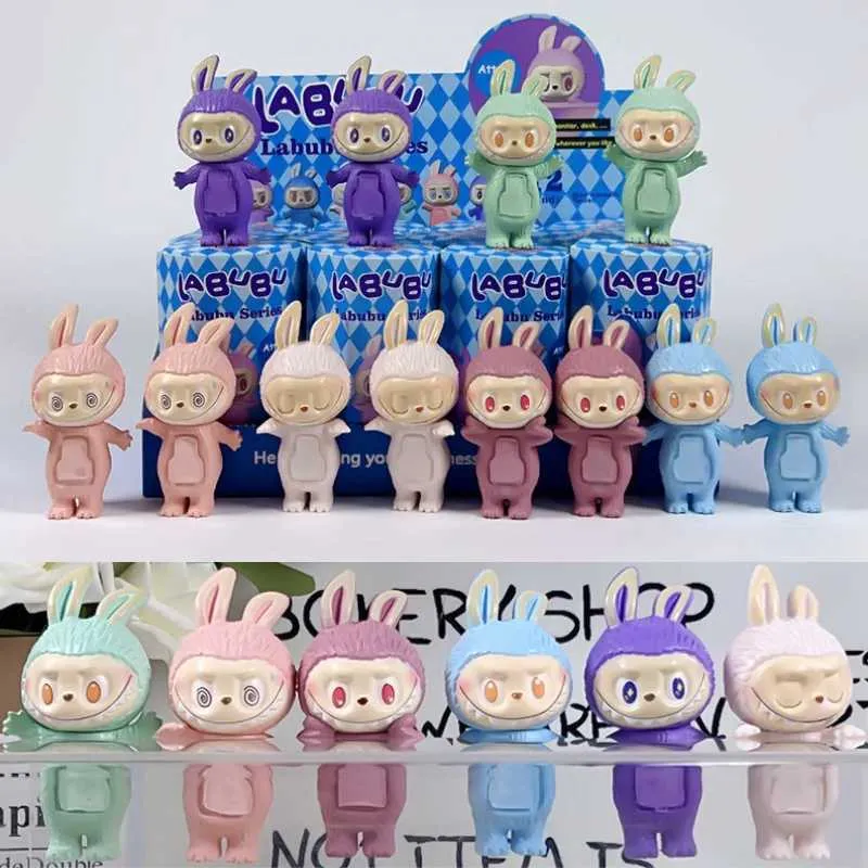 Labubu Blind Box Figure Anime Doll Bamboo Material 3.15 in 8 cm ...