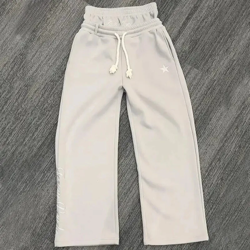 Harajuku Loose Double Waist Sweatpants Drawstring From Zara03