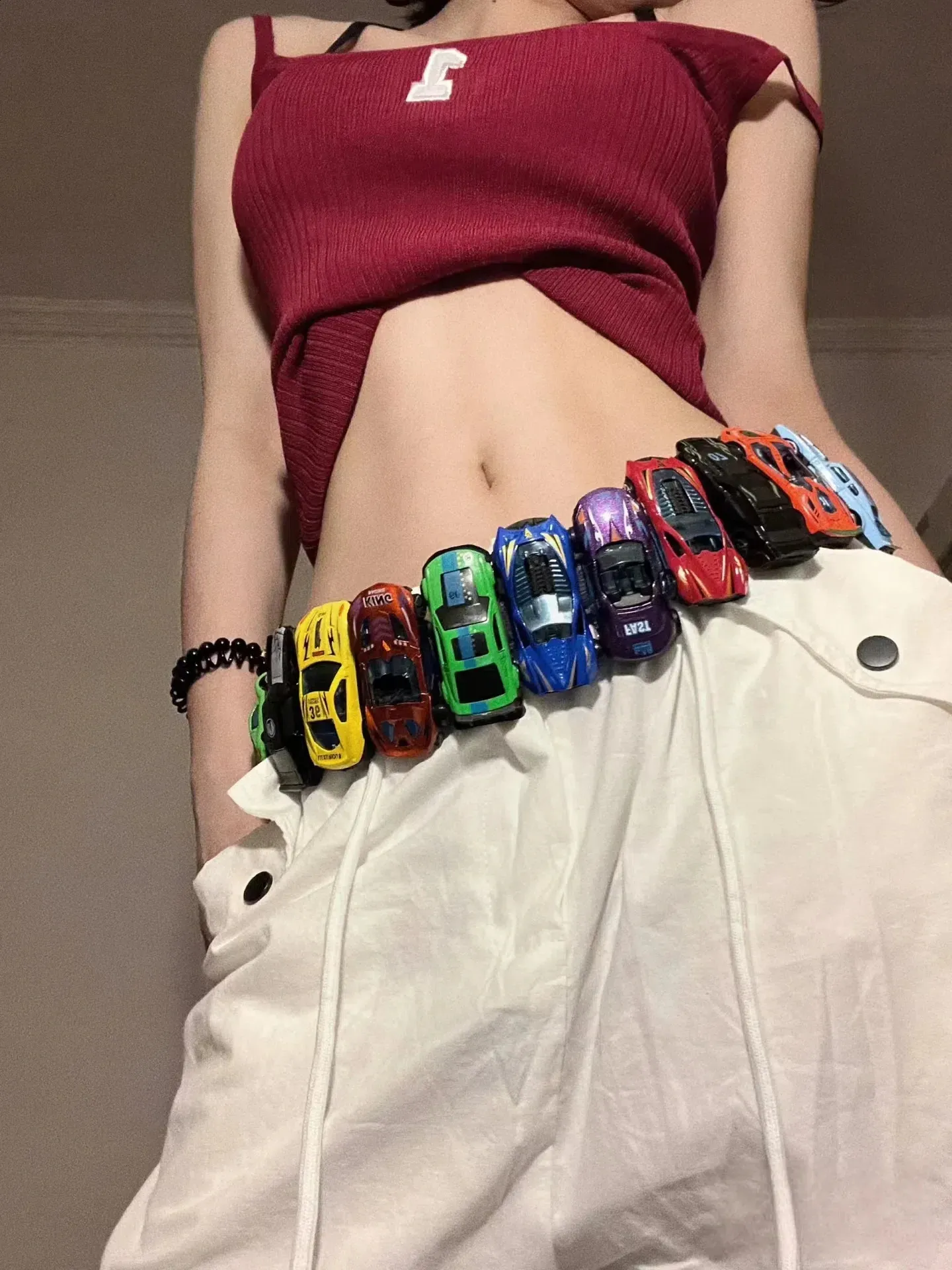 Racing Car Hot wheel Street style cyber punk Harajuku body waist chain belt Cyberpunk 2077 Pants Chain: Edgerunner Cosplay, Gothic Biker  main image 2