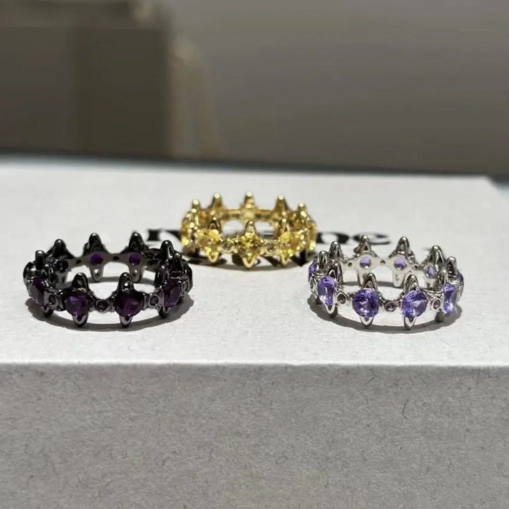 Designer Ring Punk Style Full Diamond Saturn Rings... From Shuo ...