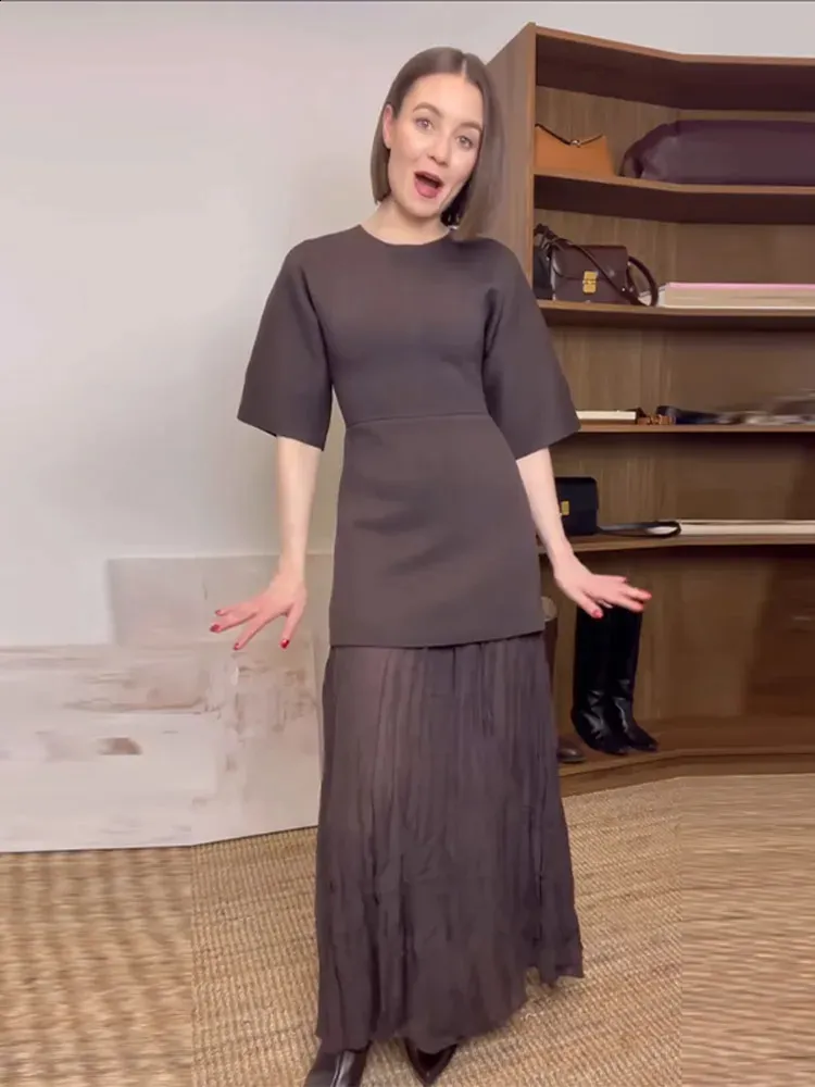 strapless open back dress Brown Dresses for Wedding Guest EG01939, 22