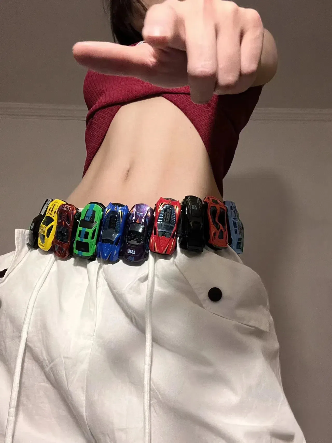 Racing Car Hot wheel Street style cyber punk Harajuku alt belt waist chain Creative Racing Model Belt Y2k Streetwear 22/18pcs Cars  main image 4