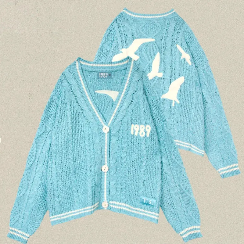 Save Big on Bulk Blue Bird Sweater Blue Bird Embroidery Cardigan Women's  Slouchy Knit Sweater With Lettering 2024 Vintage Style Best Deals on  DHgate