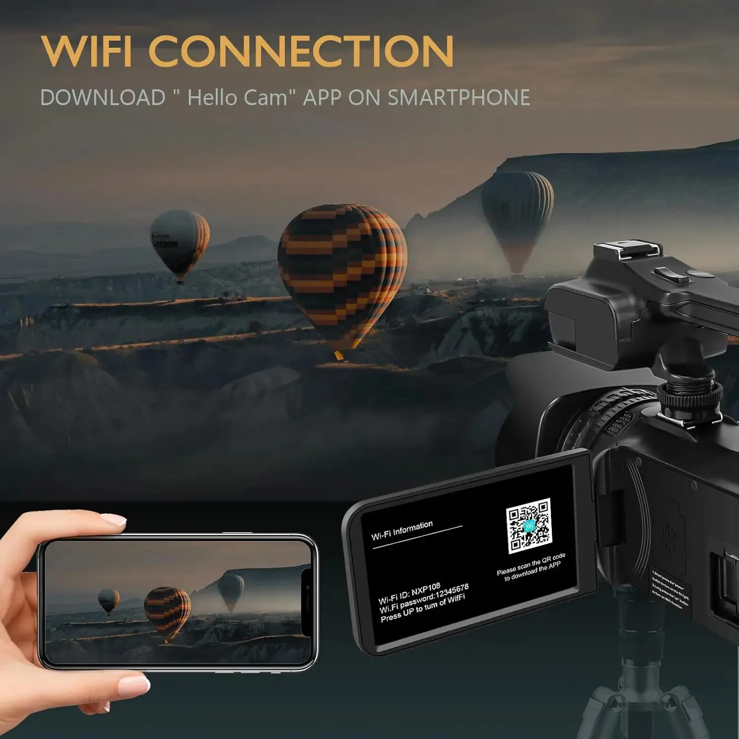 6k Video Camera Camcorder 64mp 18x Digital Zoom Ir Night