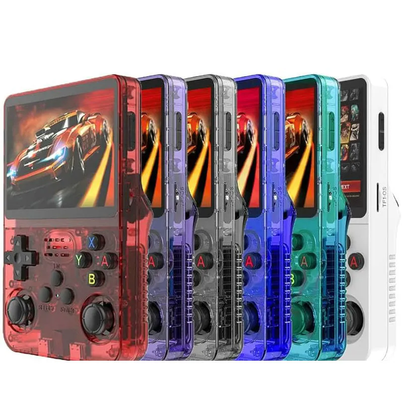 Console Rétro Portable R36S – 128 Go + 21 000 Jeux – Écran IPS 3,5″ – Linux Open Source – Batterie 3800 MAh – Orange
