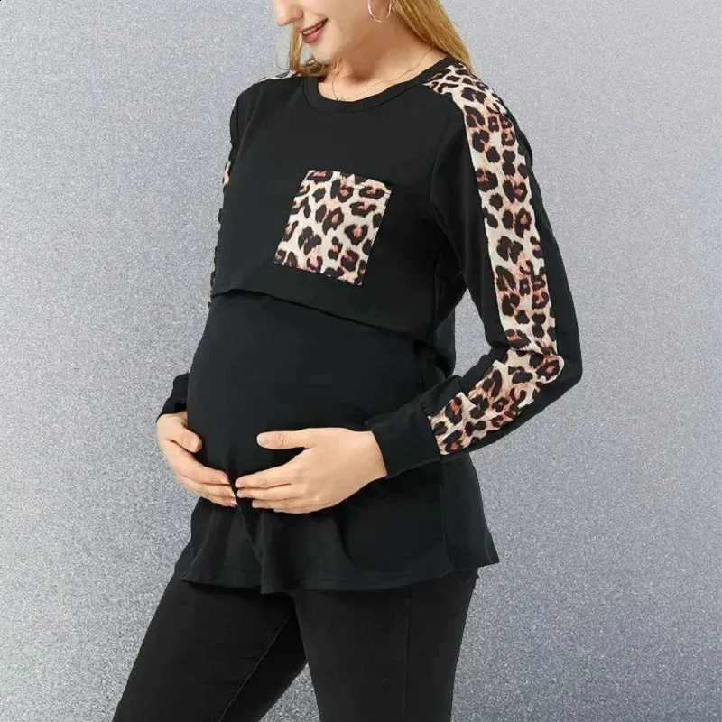 Plus Size Breastfeeding Tops Long Sleeve Maternity Activewear With