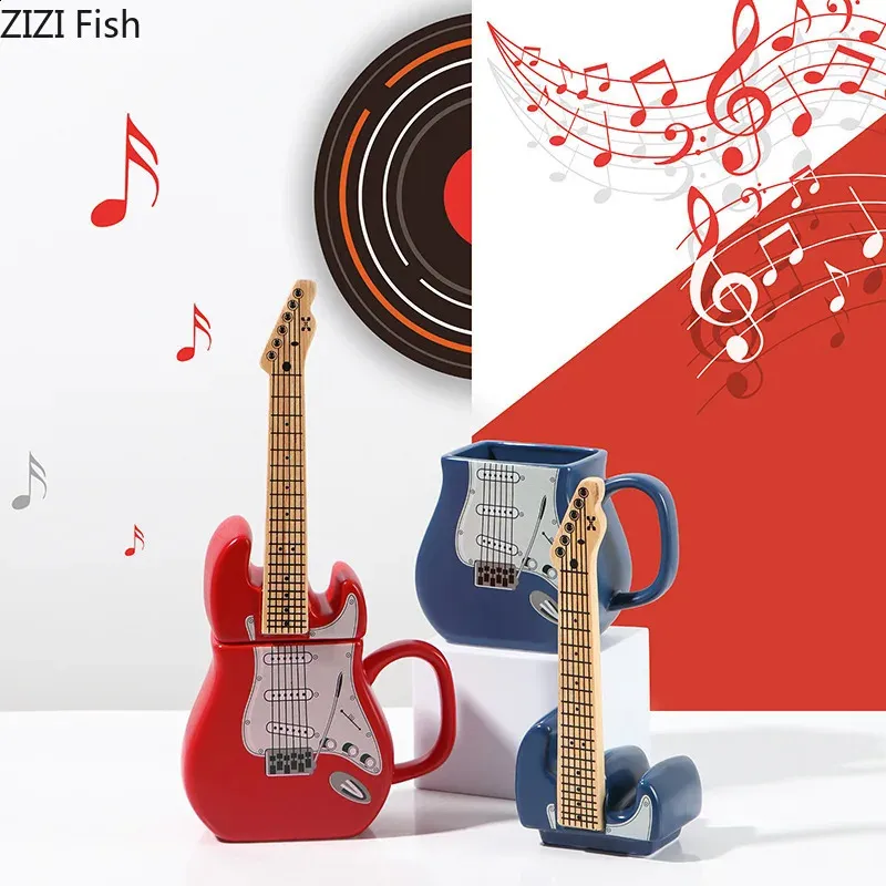 Chitarra Tazza in ceramica Tazza Personalità Nota musicale