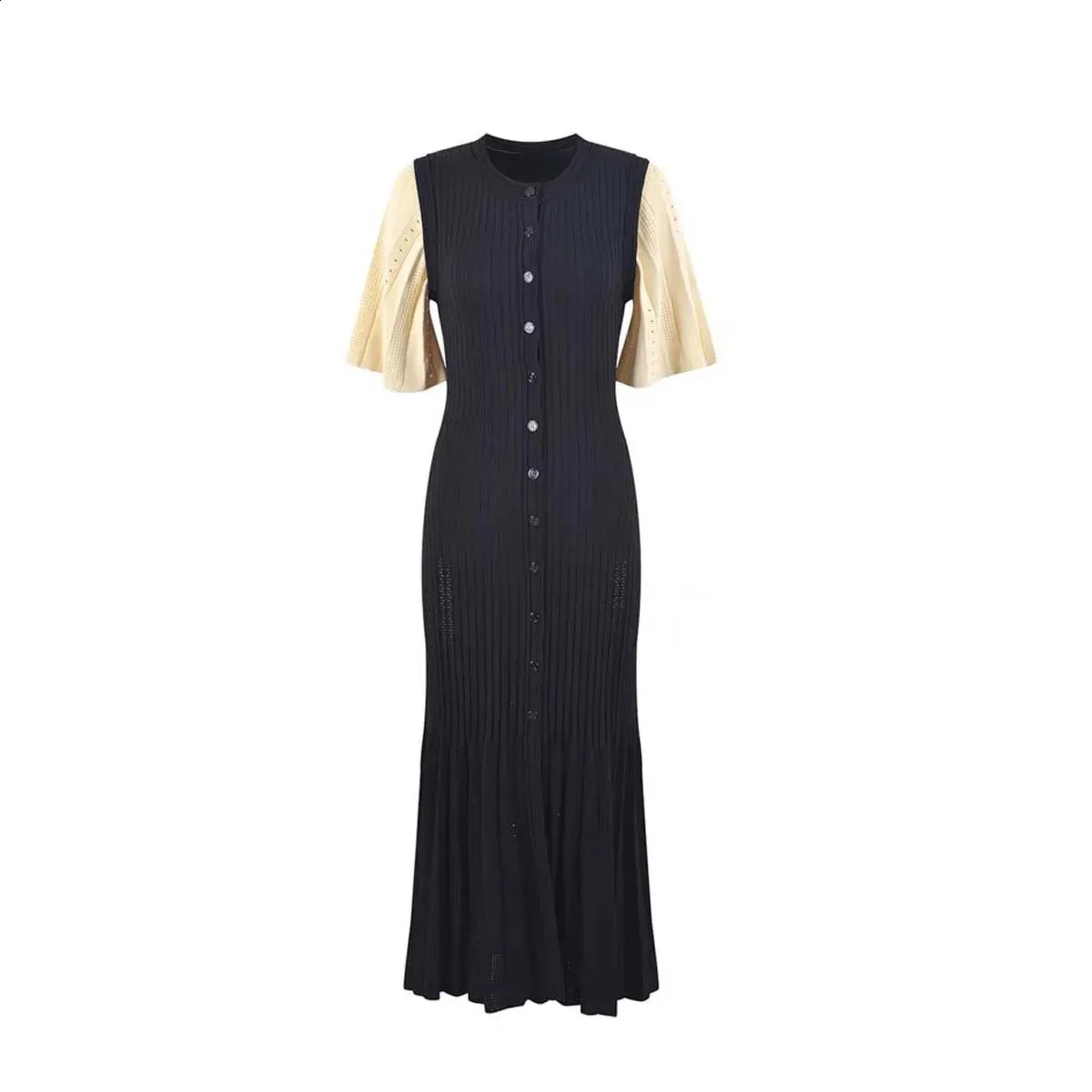 Fishtail Midi Dress Floor-Length Cotton Blend Knit Short Sleeve Hollow Fish  Tail from Dhgate Urban Sexy Dresses - price 246.32