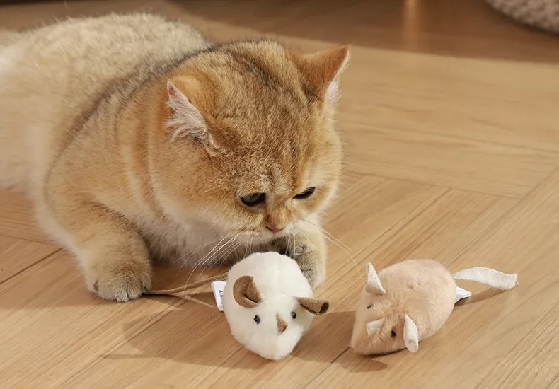 Souris électronique interactive jouet pour chat qui fait du bruit_voghion.com