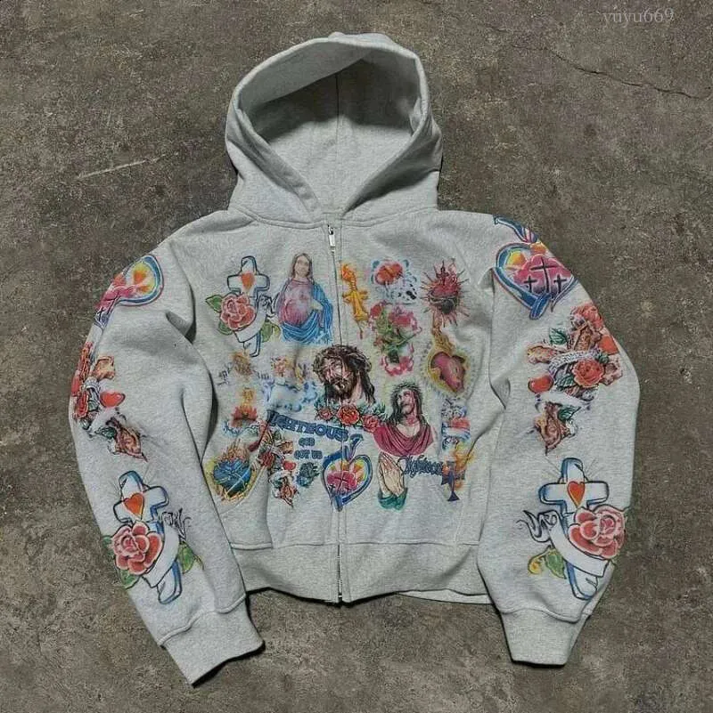 Save Big on Bulk Y2k Zipper Hoodie Risen King Vintage Graphic Print Large  Zipper Mens Hoodie Y2k Autumn Long Sleeve Casual Sweatshirt Womens Style 