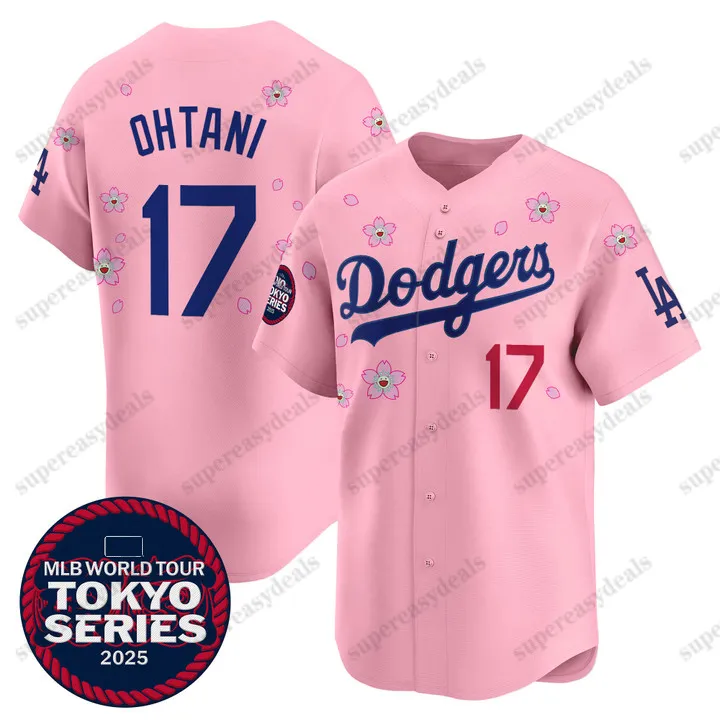 Dodgers Ohtani ユニフォーム TOKYO SERIES 2025 Shohei Ohtani Dodgers Pink Tokyo Series 2025 Stitched Men