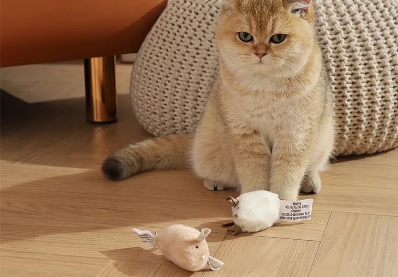 Souris électronique interactive jouet pour chat qui fait du bruit_voghion.com