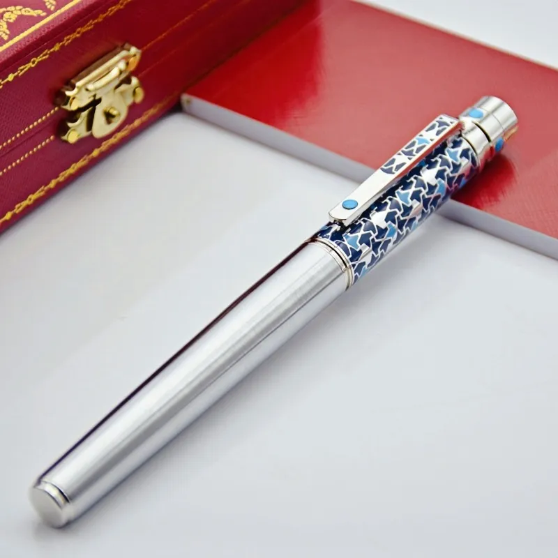 Ballpoint Luxury Pens, Sleek Silver Metal Roller Ball... 