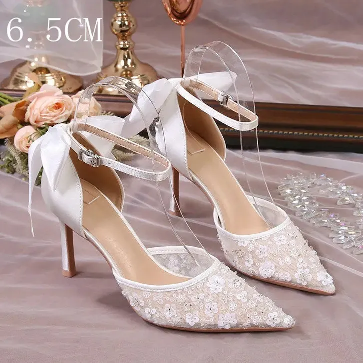 white satin dress shoes White Satin Pointy Toe Flats with OVERSIZED PEARLS APPLIQUE, Women Wedding Shoes, White Bridal Flats, White Bridal Shoes, Wedding Flats