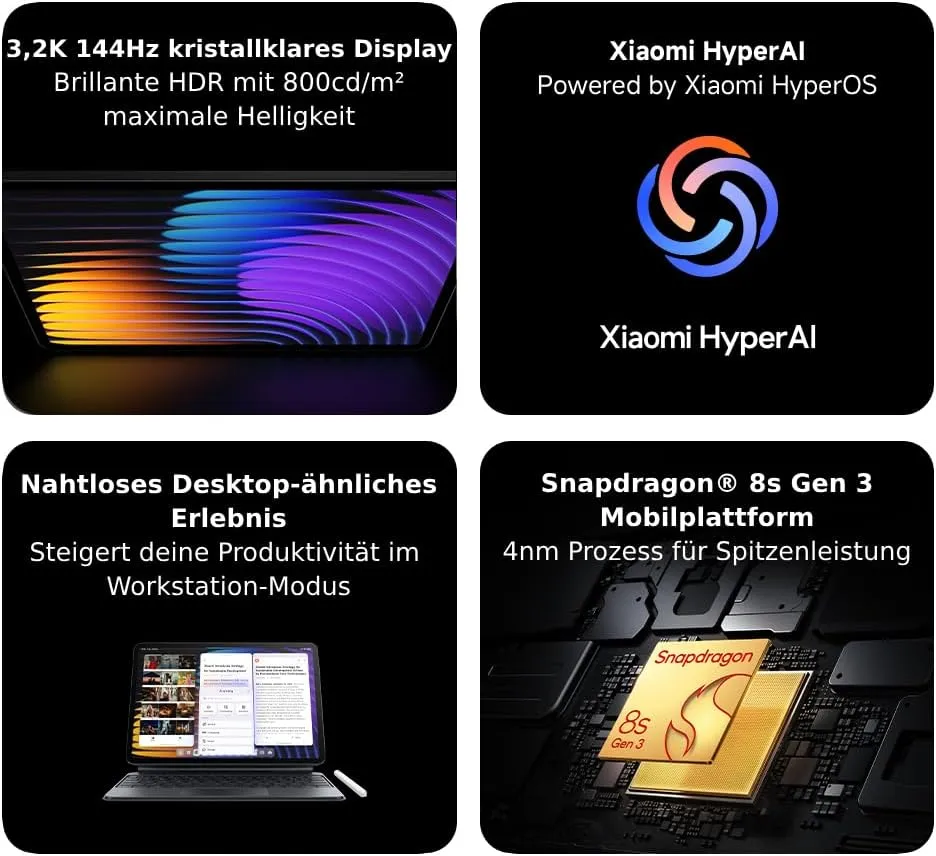 XIAOMI Pad 7 Pro Tablet 8+256GB Snapdragon® 8s Gen 3 Mobile