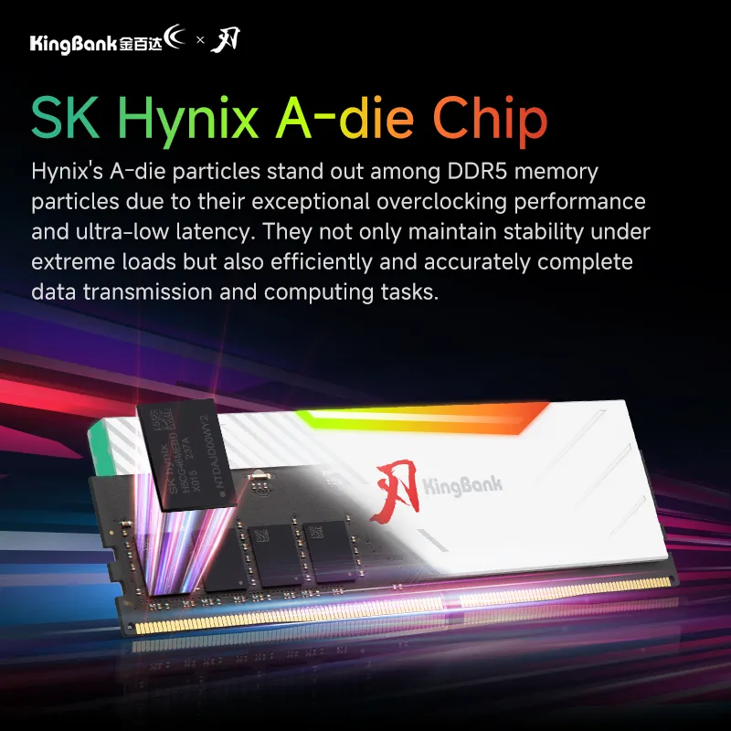 KingBank Белая RGB DDR5 ПАМЯТЬ 16 ГБx2 8000 МГц 32 ГБ От 56 637