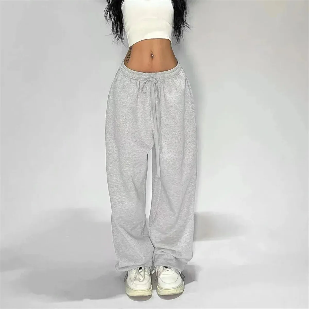 Save Big on Bulk Y2k Pants Sweatpants Joggers Women's Casual Loose Fit  Trousers: Y2K Style Solid Color Fashion Sweatpants For Spring Summer  Best