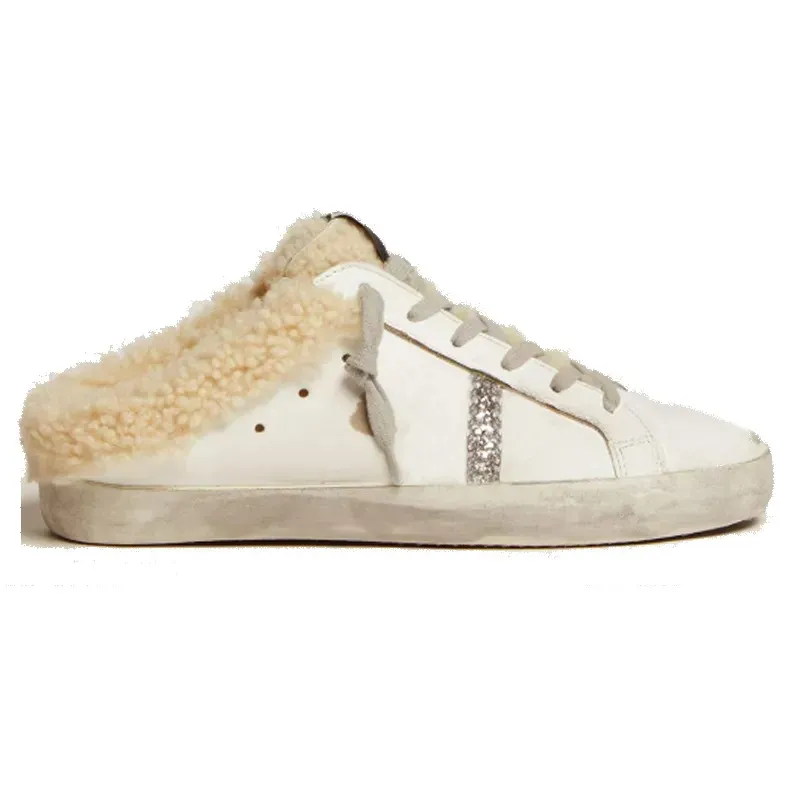Designer Low Stars Shoes Sneakers Women Sabot OG Sequin Italy Classic Black White Leopard Pink Silver Glitter Do old Dirty Loafers Men Platform Bottom Casual Trainer