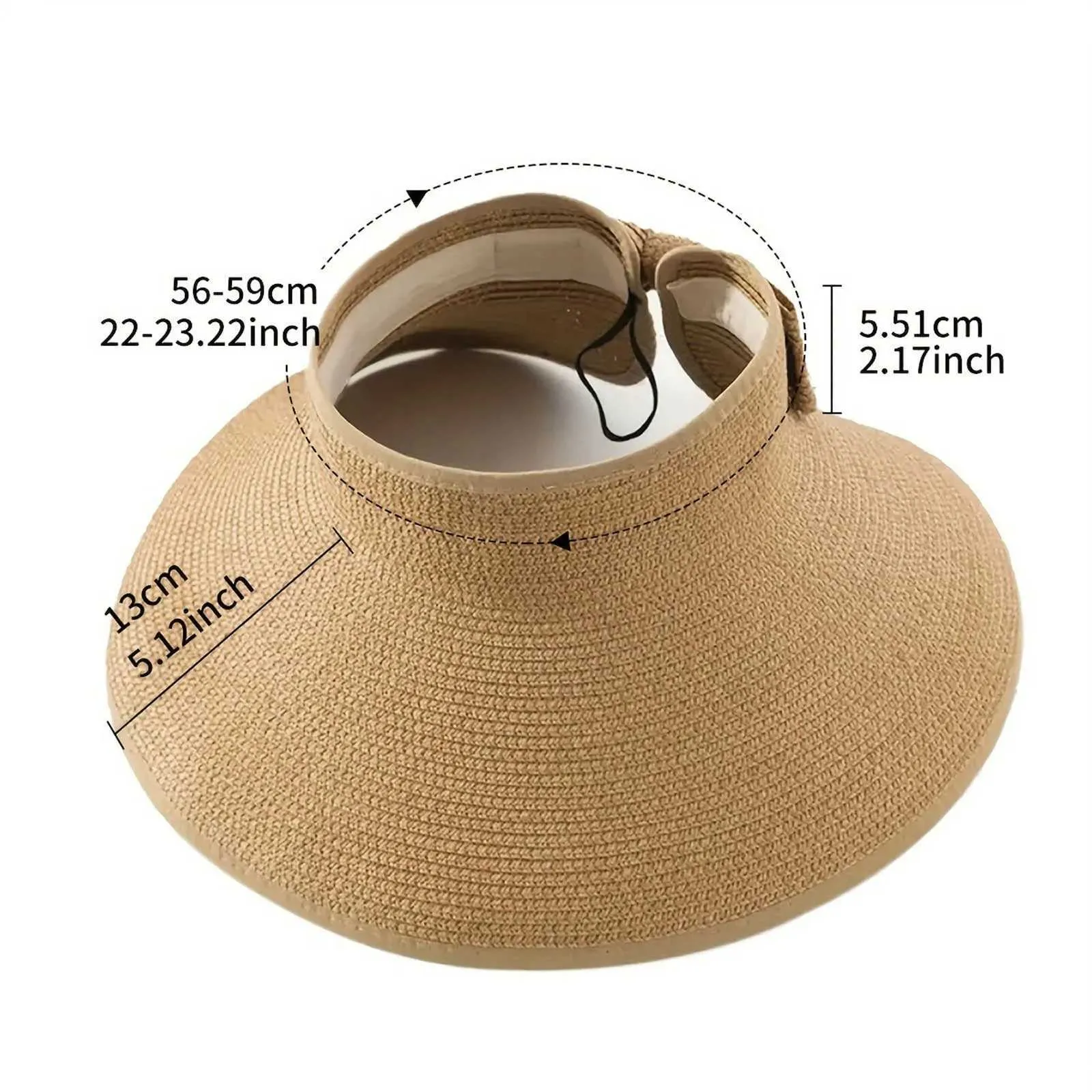 Chapeau De Soleil Femme Cowboy – UPF 50+, Protection UV, Large Bord, Été Plage Vacances, Beige Taille Unique