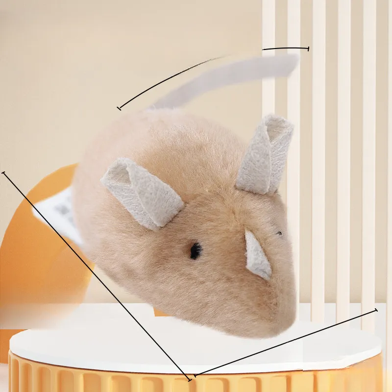 Bâton de jeu électrique simulant un petit chat qui émet des sons, jouet pour chat à taquiner, outil de divertissement autonome_voghion.com