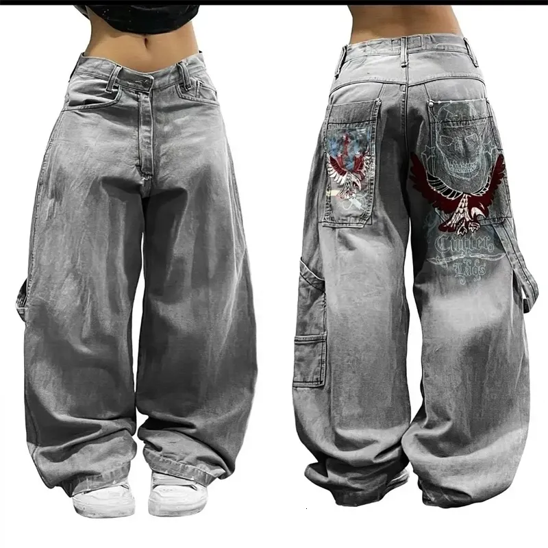 Y2K Baggy Jeans, 2000s Hip Hop Fashion Printed Denim | DHgate