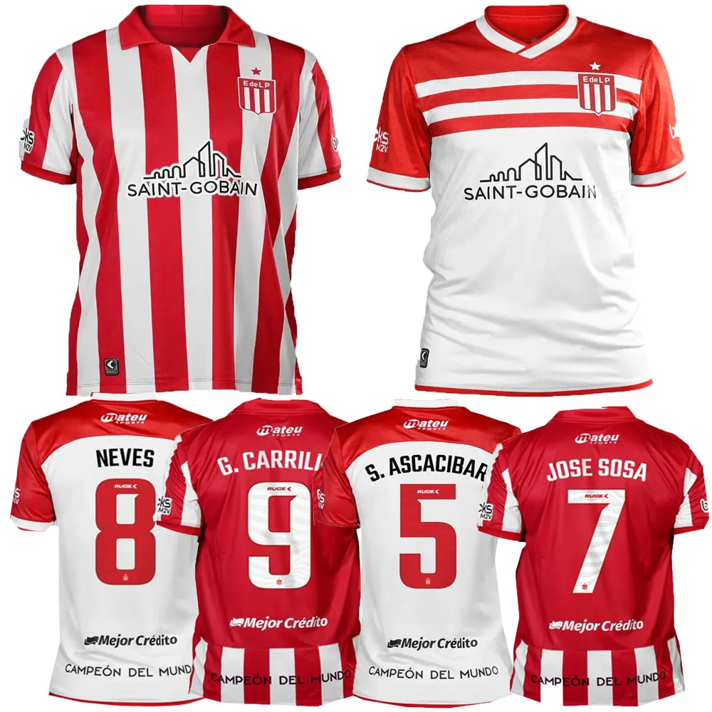 25 26 Estudiantes De La Plata Soccer Jerseys S.ASCACIBAR NEVES