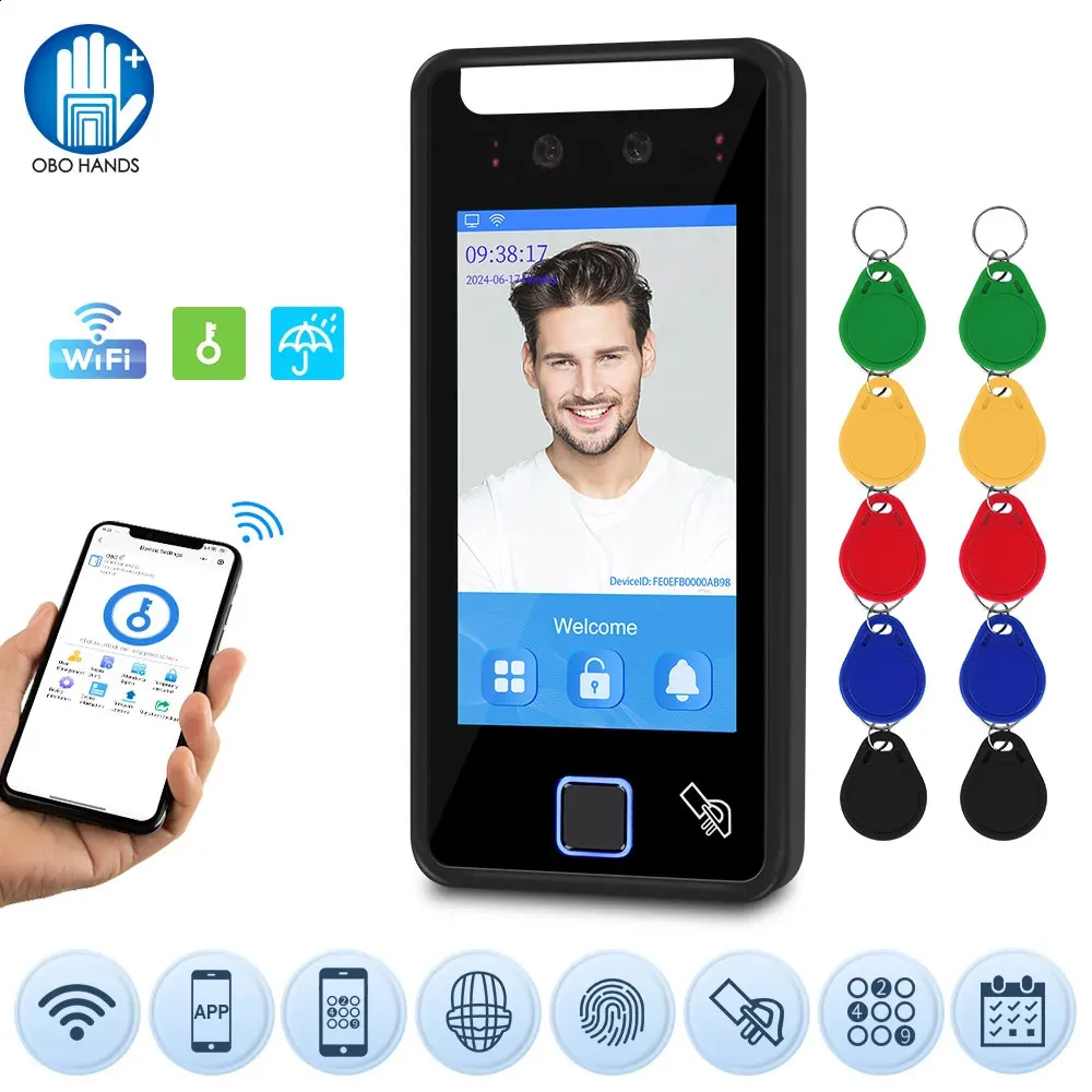TCP IP WiFi Face Recognition Access Control System 5 Inch Touchscreen ...