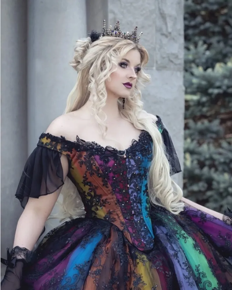 black dress with rainbow Katelyn Jersey Tunic Dress main image 0