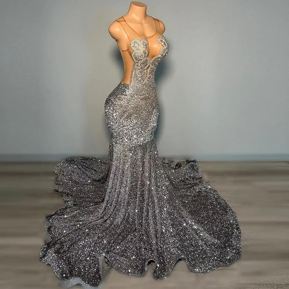long sequin embellished prom dress with empire waist Amarra 89602 Long Evening Fitted Prom Sequin Dress – The Dress Outlet main image 1