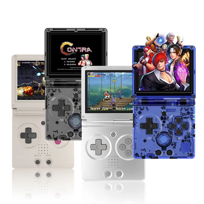 RG35XXSP Flip-Handheld-Konsole – 8,9 Cm IPS, Linux, 64 GB TF-Karte Mit 5532 Retro-Spielen, Grau
