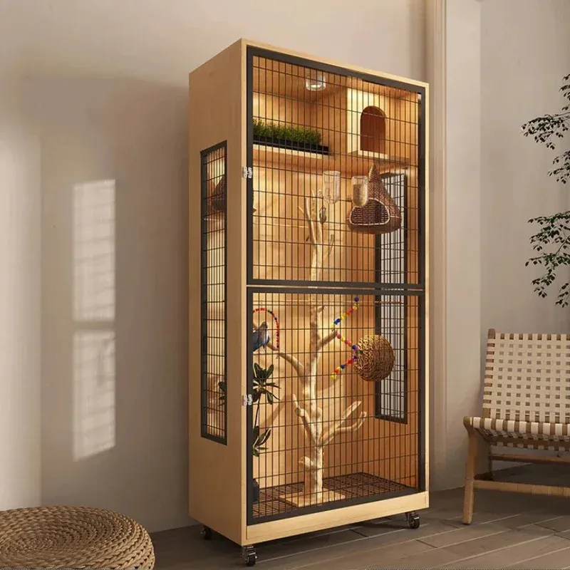 Picture Idea: Acrylic Glass Bird Cage Outdoor Aviary Portable Parrot Breeding Cage