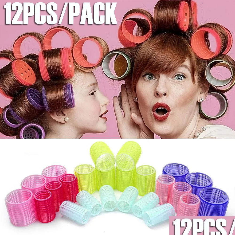 Self Grip Hair Rollers No Heat Curlers DIY Magic Styling Tools For