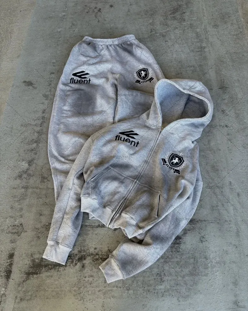 Mens Loose Fit Suit: Retro Streetwear Inspired Y2K Harajuku