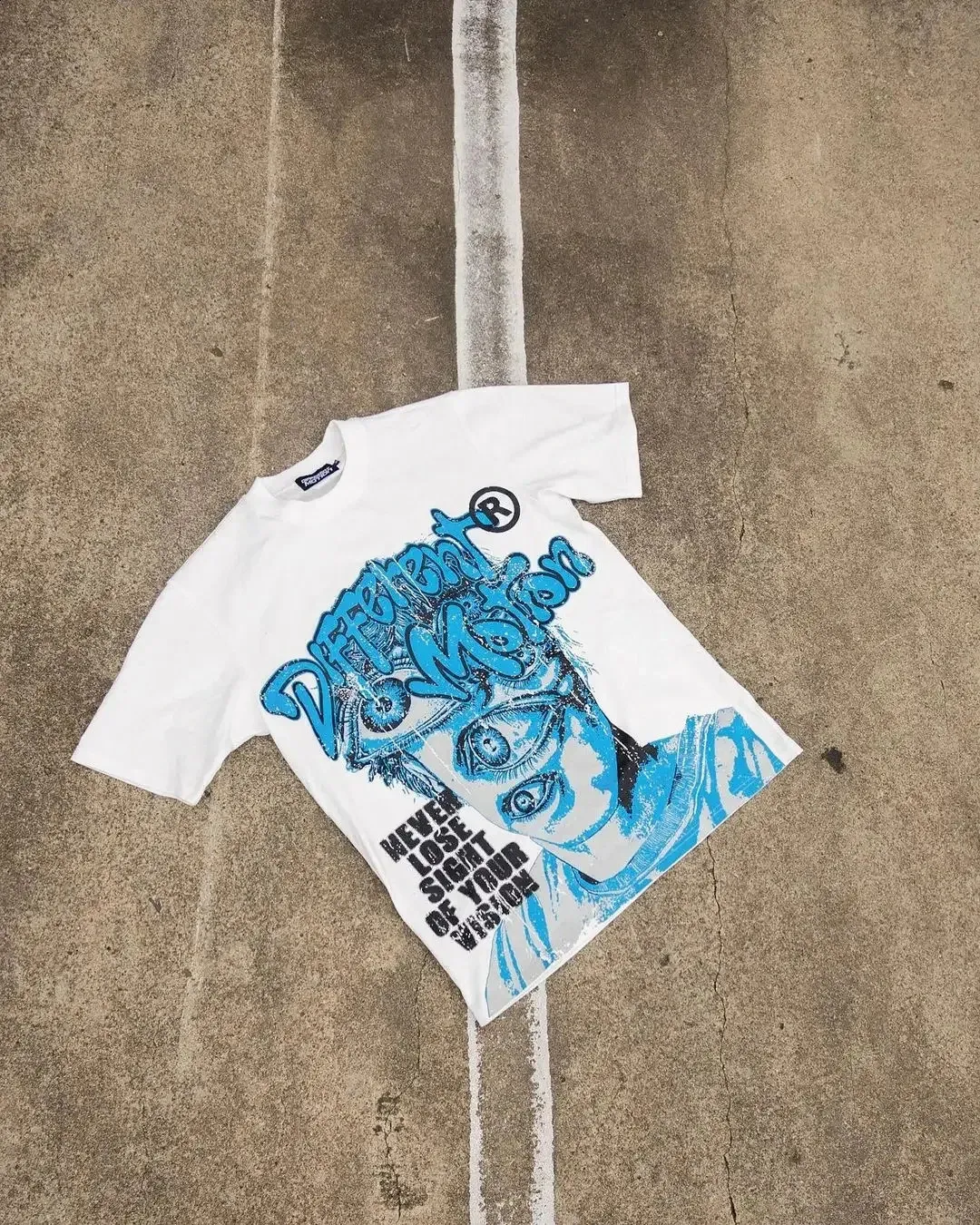 Wholesale American Different Motion Vintage Oversized Graphic T