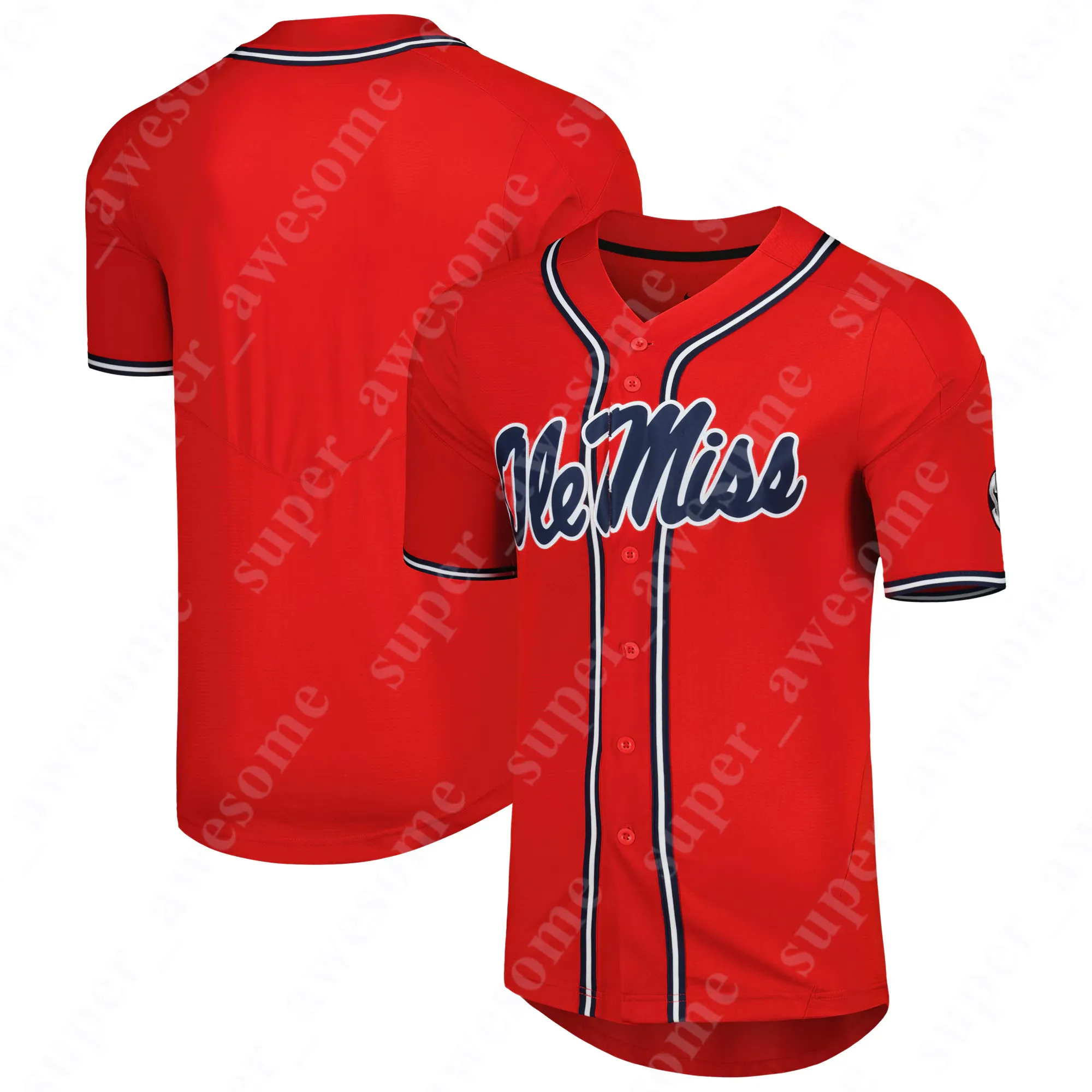 Ole Miss Rebels Baseball Jersey Fan Apparel For... From Super_awesome,  $17.8 | DHgate.Com