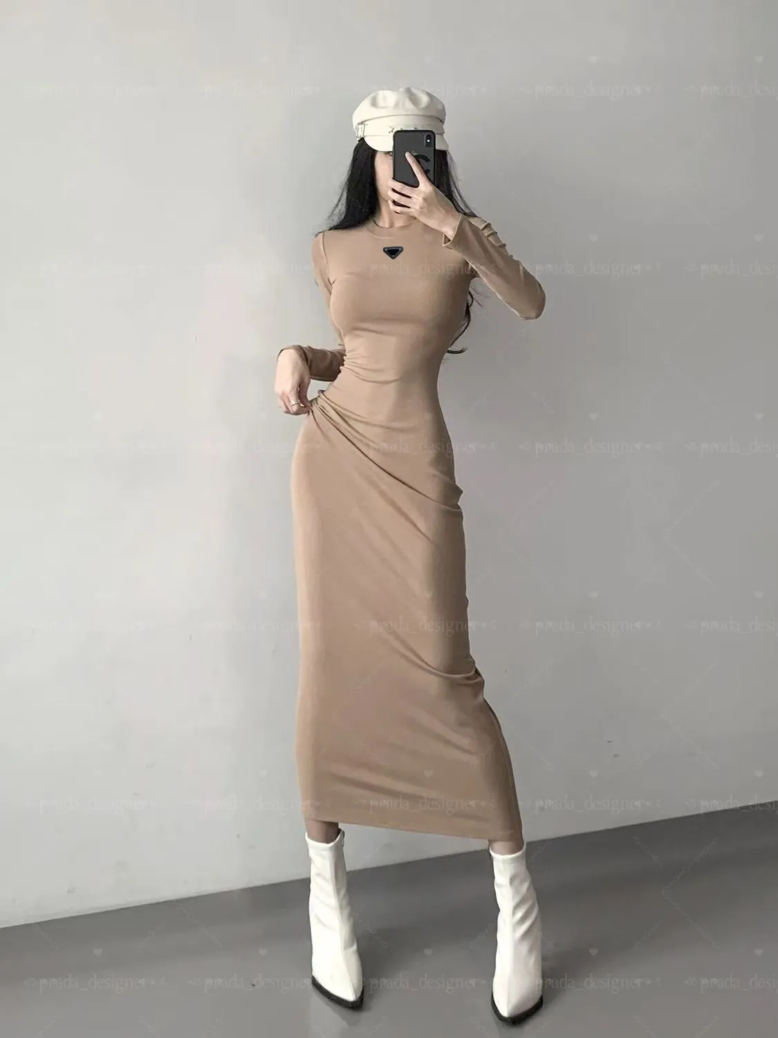 Designer Womens Casual Dress Patchwork Solid... From Prada_designer, $25.71  | DHgate.Com