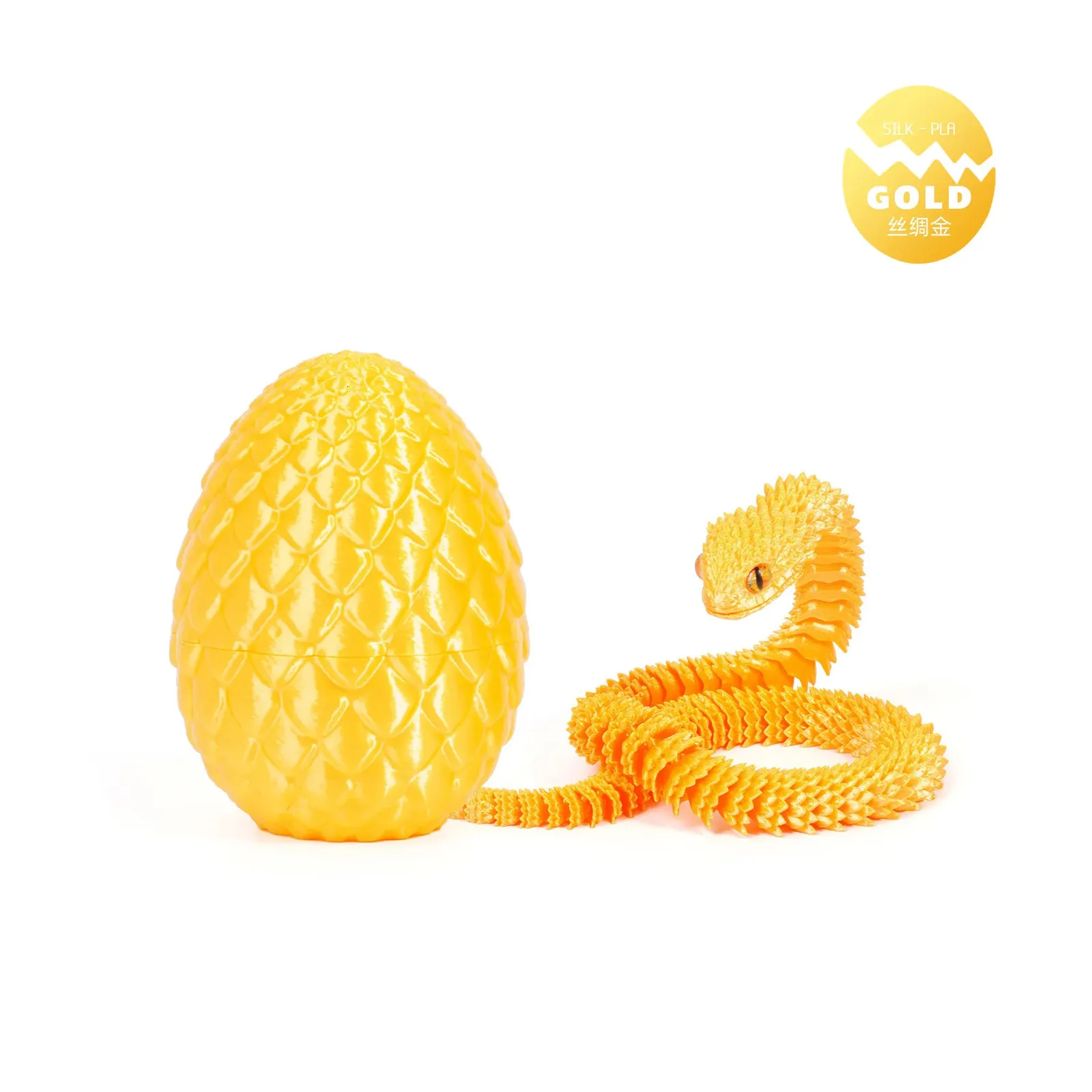 Huevo De Serpiente Impreso En 3D – Figurita Articulada De Serpiente Con Movimiento Flexible – Decoración Y Regalo Original Para Fans