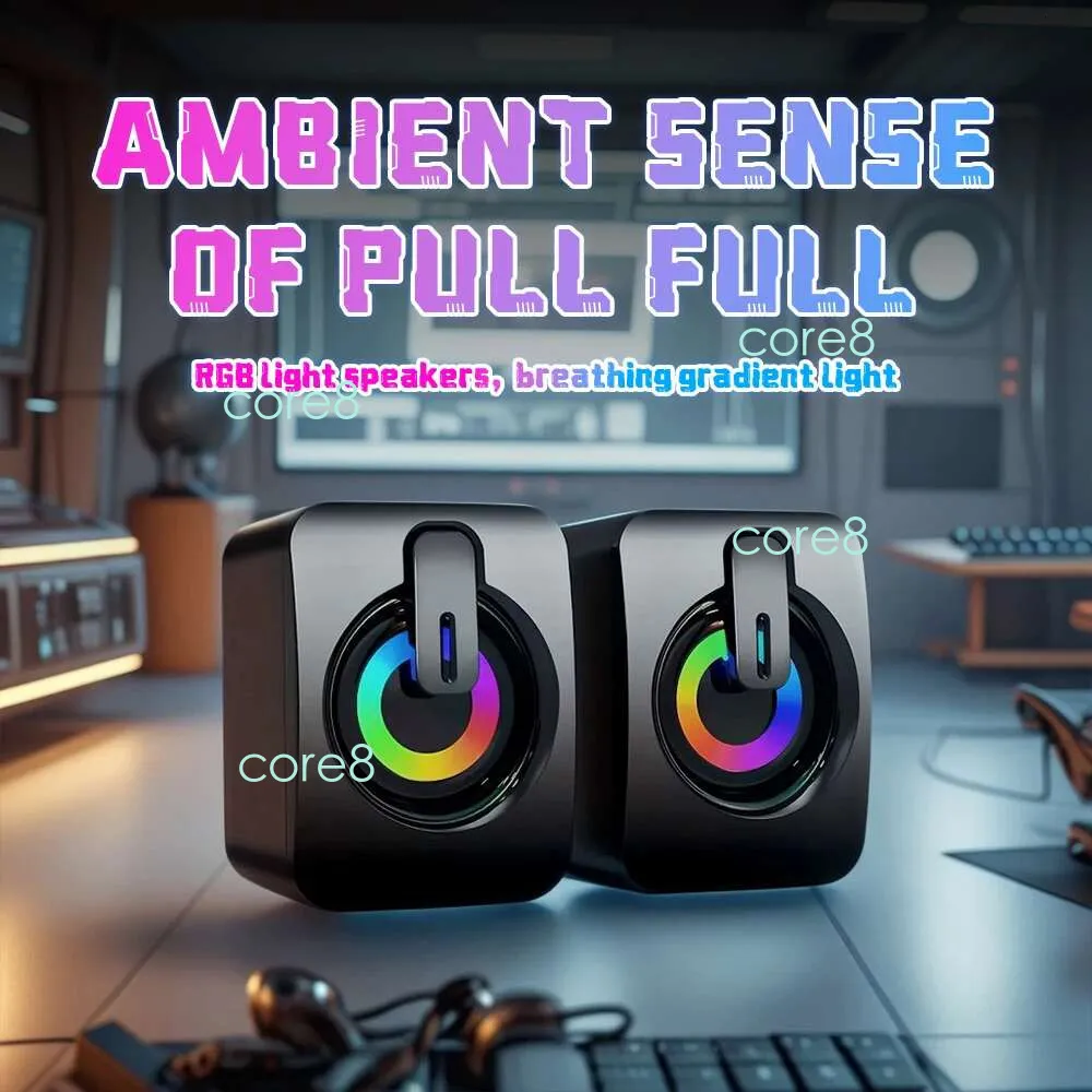 Rgb Computer Sound Desktop Computer Speakers Wired With RGB Light... From Core8, $40.98 ...