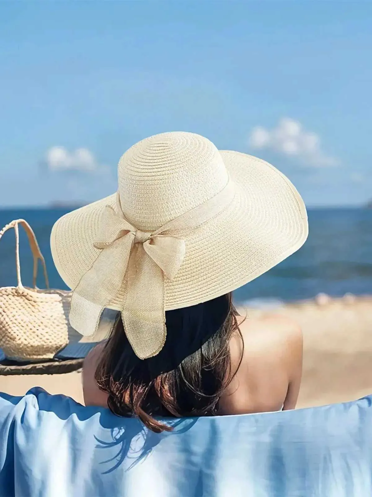 W250307 Summer Straw Hats For Women Wide Brim... From 