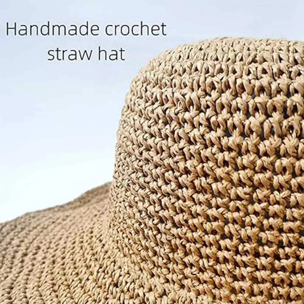 Foldable Wide Brim Beach Jenni Kayne Straw Hat For... From  display picture 2
