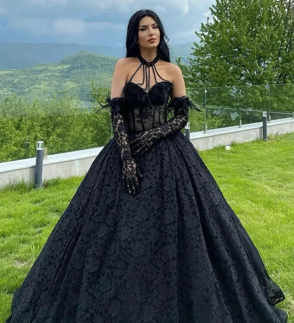 corset wedding dresses black Black Strapless A-line Lace up-corset Tulle Wedding Dress COCOMELODY CW2506, 45 Days / Black / US12-UK14-EUR42