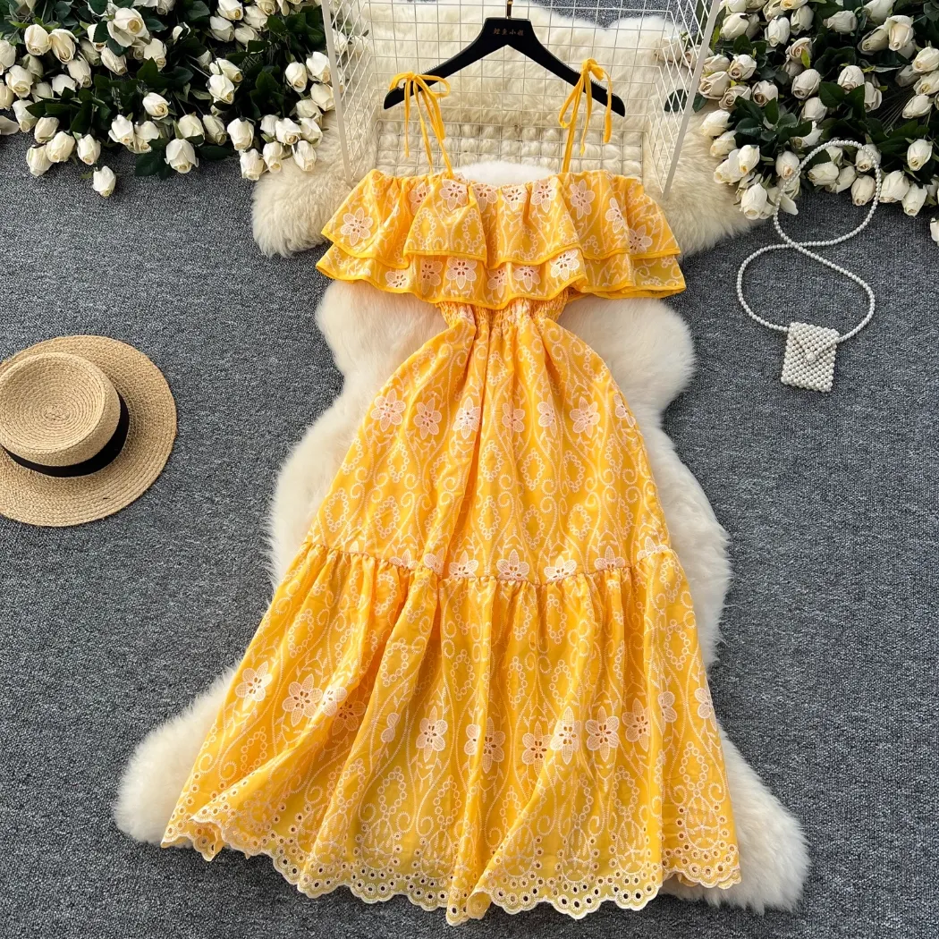 Elegant Chiffon Maxi Dress - Spring Autumn Long Sleeve A-Line Dress, Round  Neck Printed Dress, Celebrity Style, Big Swing, Waist Slimming from Dhgate  Basic & Casual Dresses - price 42.97