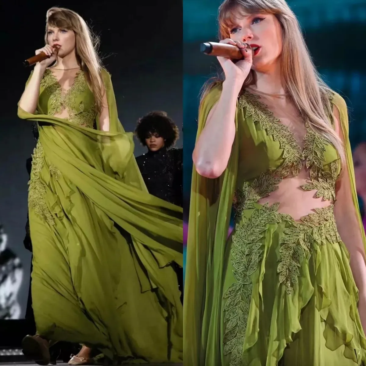 green emerald velvet dress Elegant Olive Green Pleated Fitted Dress for Women