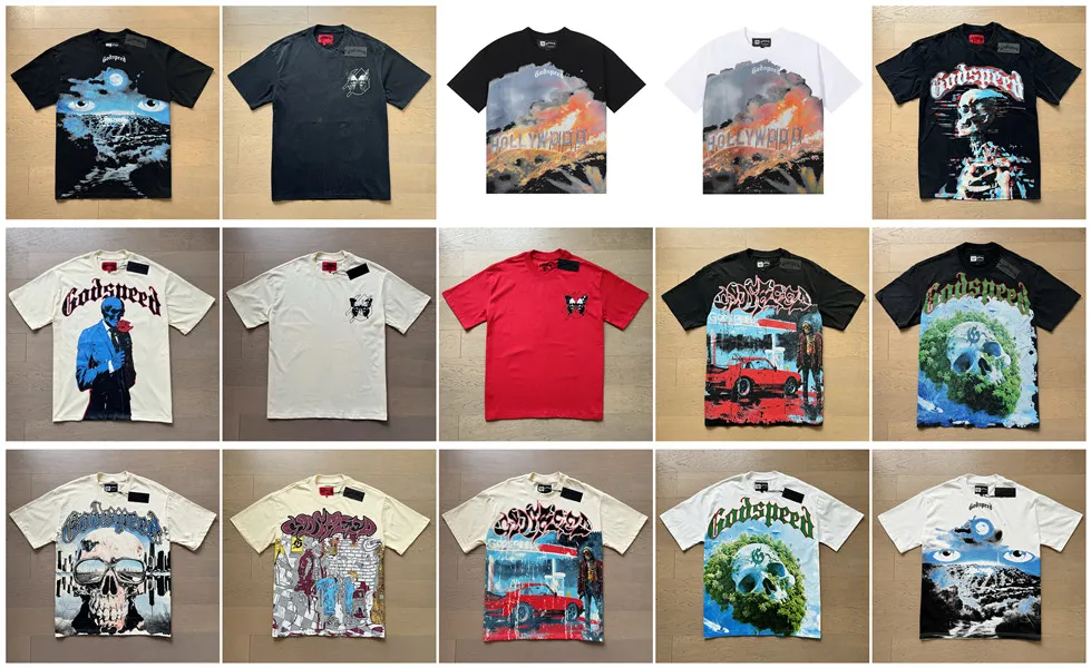 Godspeed Skull Print T-Shirt: Streetwear Fashion Tee for Men