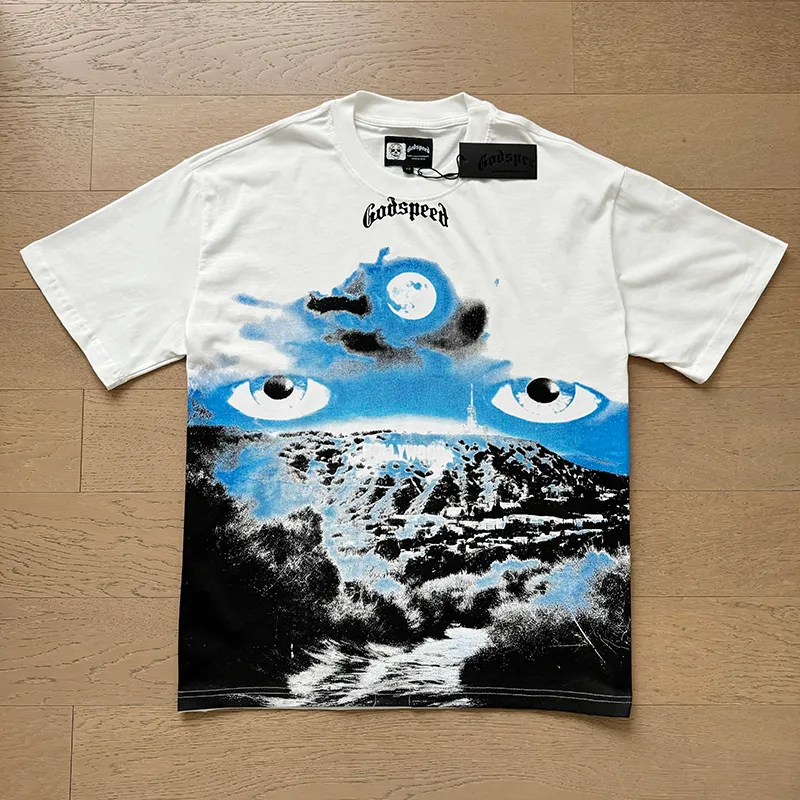 Godspeed スカルデザイン Tシャツ Godspeed Skeleton Rockstar T-Shirt Men's Size Large Black