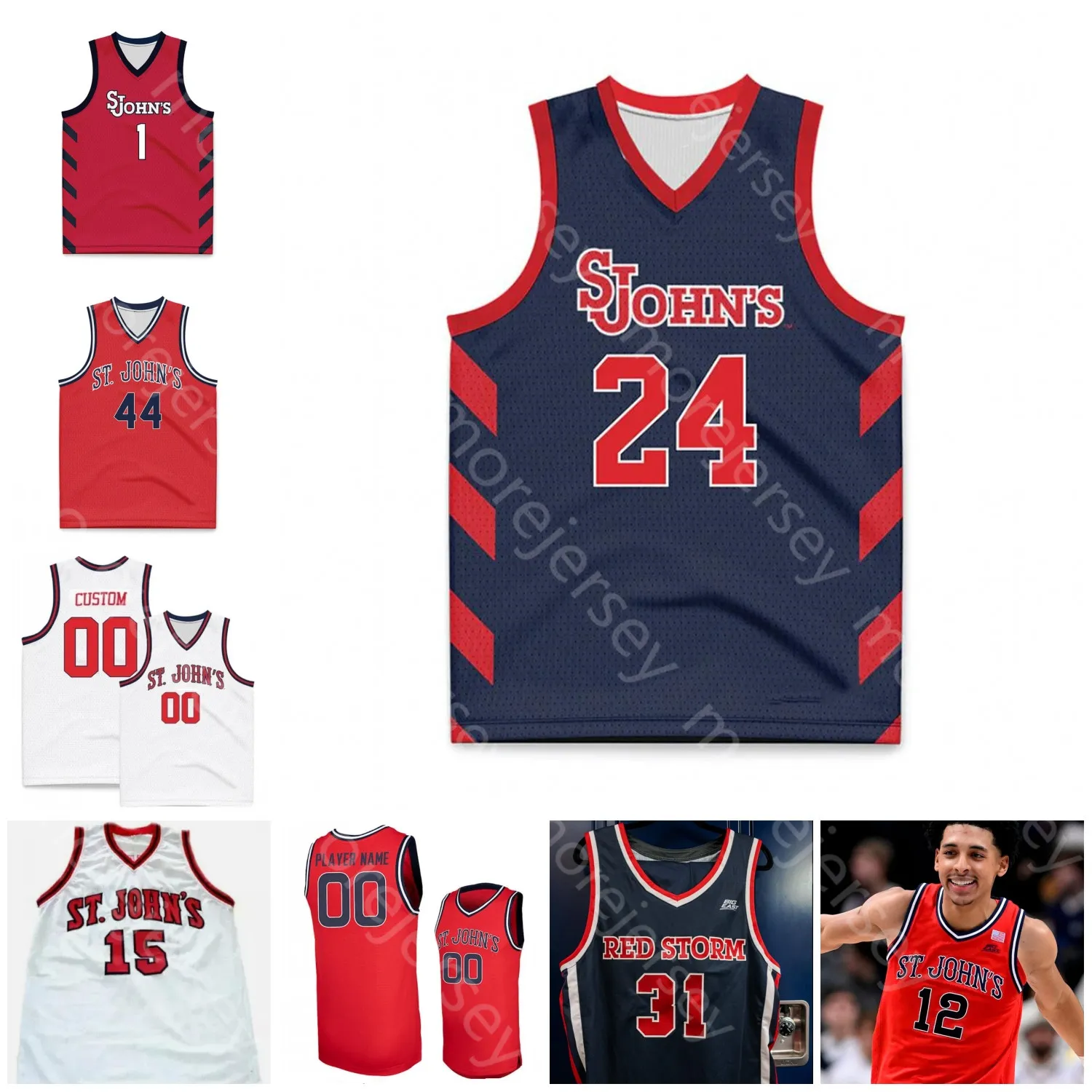 Custom 2025 Johns Red Storm Basketball Jersey NCAA College RJ