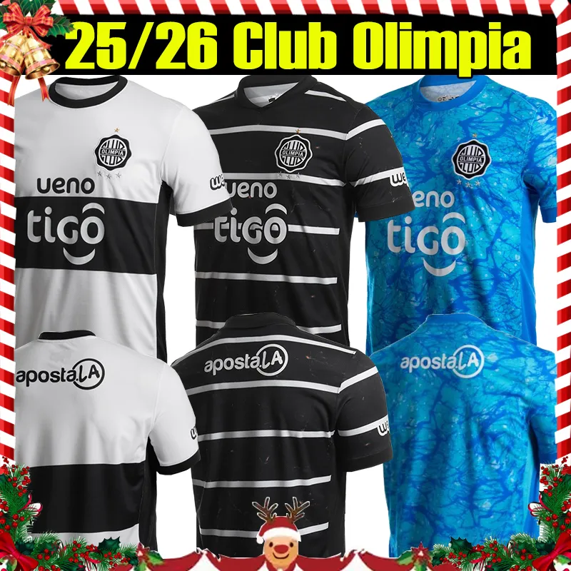 4XL 2025 Club Olimpia 120th Asuncion Mens Soccer Jerseys W