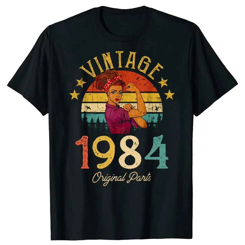 1984 Birthday Shirt For Men - Vintage Birth Year 40th Birthday Gift, Customizable T-Shirt, Fits Up To XL